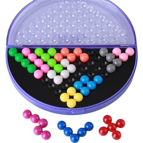 Classic puzzle pyramid plate IQ pearl logical mind game Brain Teaser educational toys for children beads MU838744