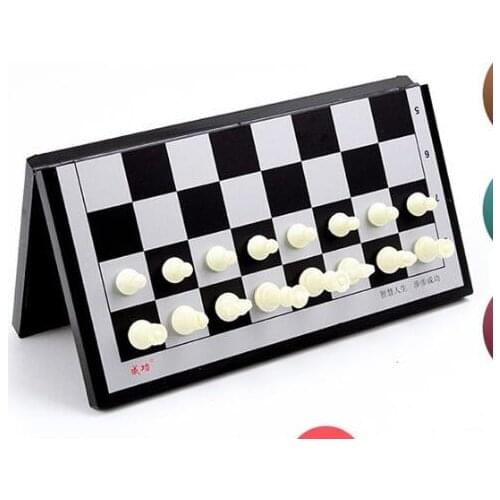 MAGNETIC CHESS WITH MAGNETIC FOLDING BOARD SET FOR BEGINNERS ADULT LARGE CHILDRENS PUZZLE TOY BOARD TUBA CHILDRENS PUZZLE TOY