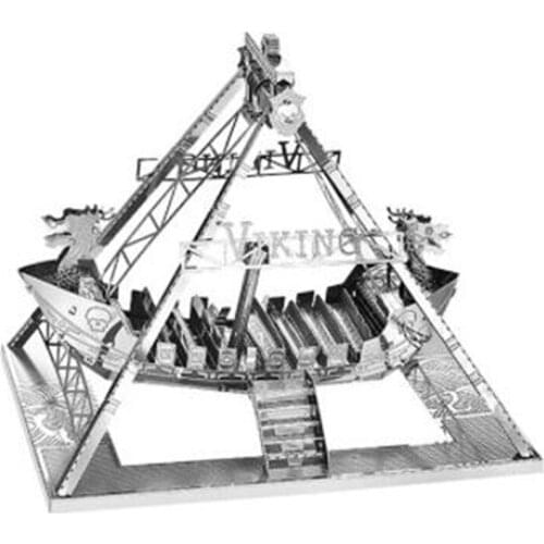 3D Metal Model Kit Viking Ship Assembly Model DIY 3D Cut Model Puzzle Toys For Adult Originality