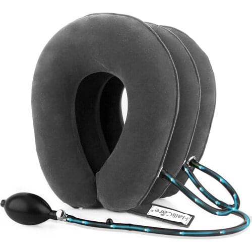 Hot Drop Ship Inflatable Air Neck Traction Apparatus Device Soft Neck Cervical Collar Pillow Pain Stress Relief Neck Stretcher