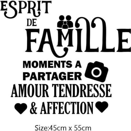 KUCADA famille wall sticker for home decoration removable wallpaper mural art decal pvc black wall decor WP3930