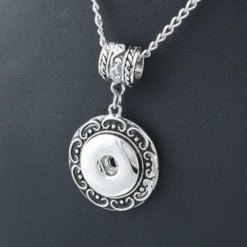 New Elegant Ethnic Style Xinnver Snaps Necklace & Pendants Fit DIY 18MM Snap Buttons Jewlery With Chain ZG071