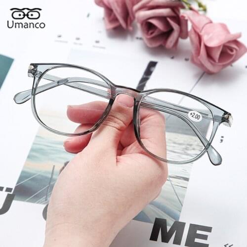 Grey / Black Color Reading Glasses for Women Men Elders Eyeglasses Anti Blue Light Computer Eyewear Presbyopia Diopter +1.0~+4.0