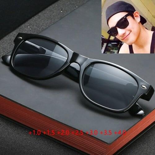 Grey Lens Anti UV Reading Glasses Outdoor Retro Fashion Flexible Presbyopic Eyeglasses Men Women Magnifying Diopter 1.5 2.0