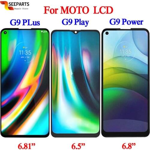 Original New Tested 6.5" For Motorola Moto G9 Play Lcd Screen Display Touch Digitizer Assembly For Moto G9 Plus LCD For G9 Power