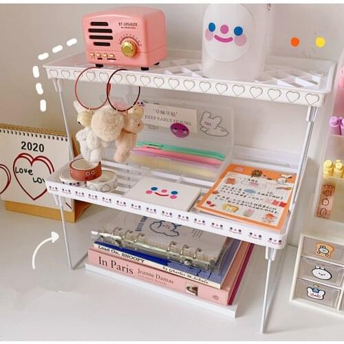 Simple folding storage rack student desktop base elevated hand account stationery sundries rack cosmetic storage storage rack