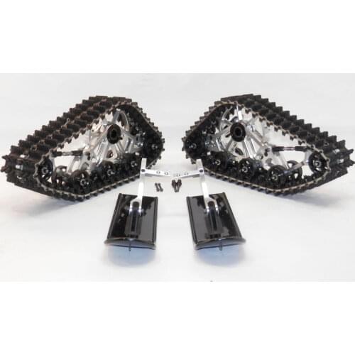 RC 1/5 th Baja Aluminum Snow Crawler Tracks and Ski Kit - Hpi KM 5B 5T