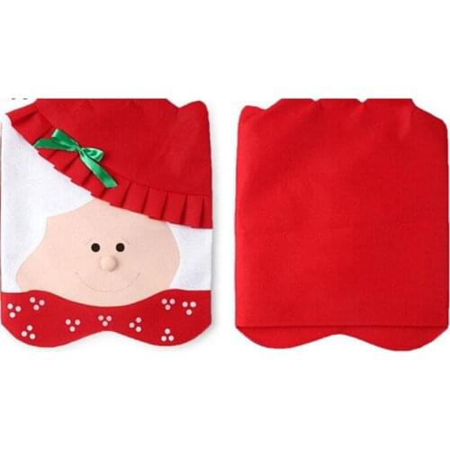 Christmas Chair Back Covers Mr & Mrs Santa Claus Chair Slip Covers Rich Christmas Holiday Atmosphere