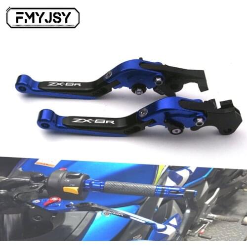 With LOGO Fits For Kawasaki ZX6R zx-6r ZX 6R 636 2007-2016 2017 2015 Motorcycle Brake CNC Brake Clutch Levers Green Accessories