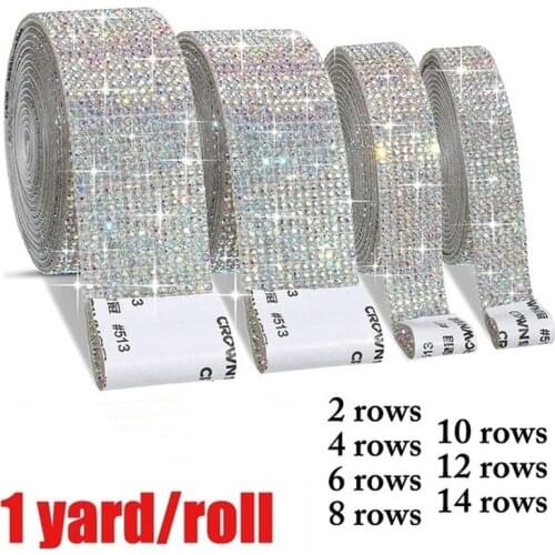 Self-adhesive rhinestone strip decorative belt clothing toy car sticker diamond props decorative diamond adhesive drill
