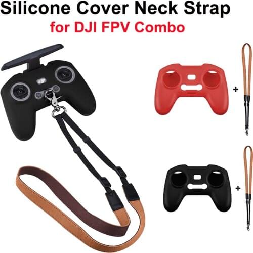Remote Controller Silicone Cover Neck Strap for DJI FPV Combo Drone Protetcive Case Skin Anti-Lost Lanyard for DJI FPV Accessory