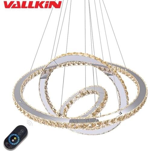 DIMMABLE LED Crystal Pendants for Chandeliers Lamp Lamps Pendant Lamp Fixtures with Remote Control for Dining Room Hotel Home