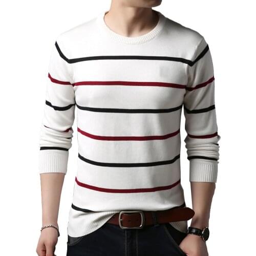 TFETTERS Men Brand Sweater Sweaters Pullover Men Casual Striped O-Neck Slim Sweaters Men Clothing 2020 Autumn Winter Knitwear
