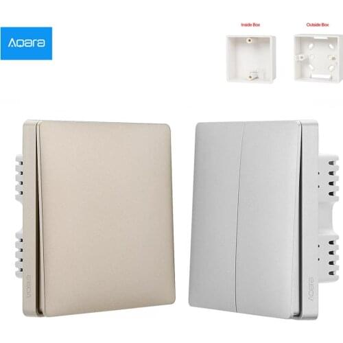 Aqara Wall Switch Smart Light ZigBee Switches Remote Control Gold Version Work With Apple Homekit
