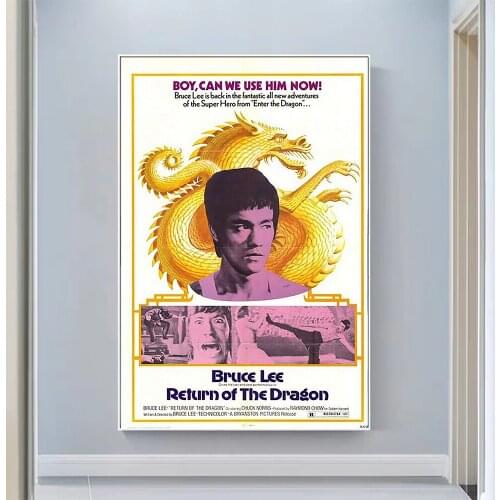 V0994 The Way of the Dragon Vintage Classic Movie Wall Silk Cloth HD Poster Art Home Decoration Gift