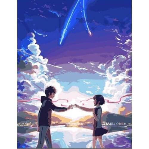 Japanese Anime Your Name Square Diamond Painting embroidery kits crystal rhinestone picture diamond mosaic swan love gift craft