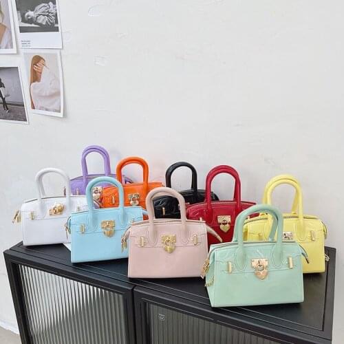 Womens Handbags Mini Summer Cluth Bag Jelly Purse PVC Small Crossbody Bags for Women 2021 Lock Designer Women Bag Ladies Tote