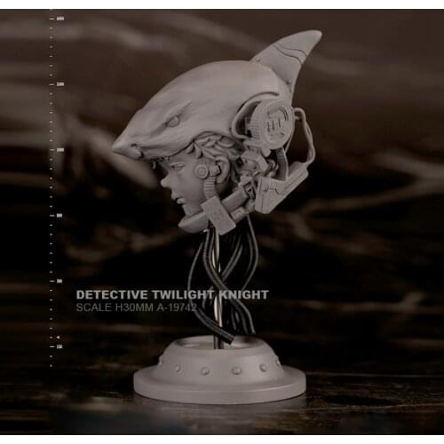 1/6 Resin Kits Figure Pioneer Shark Helmet Juvenile Bust Resin Model Self-assembled A-19740