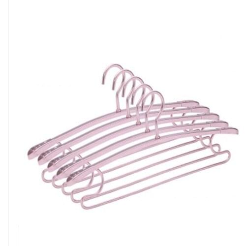 10pcs/lot 43cm multi-functional aluminum alloy clothes hangers for adults use anti-skid coat hangers