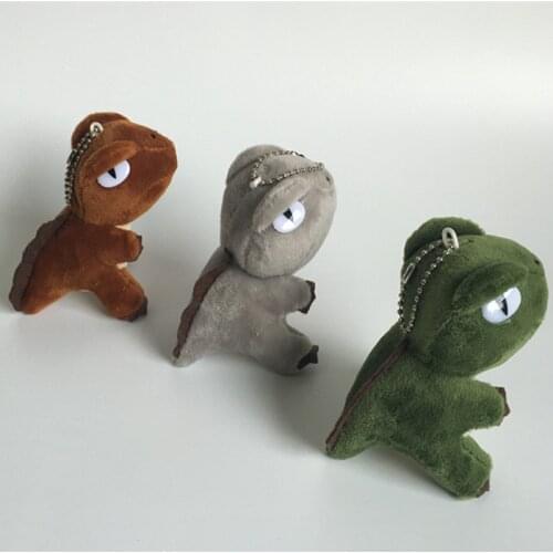 3 Colors Kawaii Mini Dinosaur Toy Dragon Plush Stuffed Toy 10CM Height Keychain Pendant Plush TOY Doll