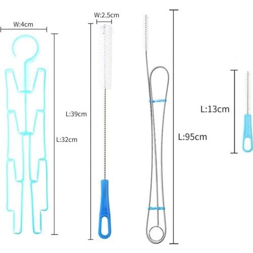 4Pcs/Set Simple Water Bladder Cleaning Kit Drinking Bag Brush Convenient 4-in-1 Water Bladder Brush for Cycling