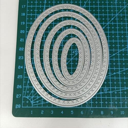 5pcs /lot Oval Frame Metal Cutting Dies Stencils Scrapbook Album Embossing Paper Card Making DIY Handicraft Decor New 2021