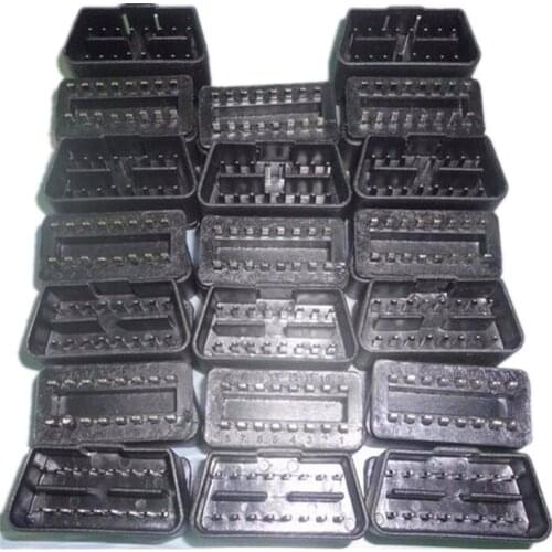 50pcs/lot Free Shipping OBD 16pin male connector, OBD2 male plug, OBD2 car connector obd Connector for Car 24V J1962 Plug