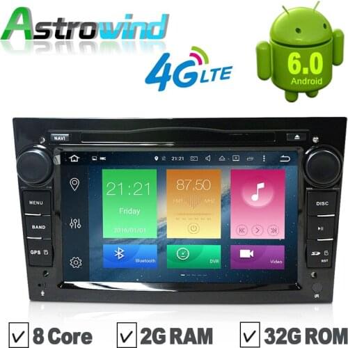 8 Core,2G RAM,32G ROM,Android 6.0 Car DVD Player GPS Navigation System Media Stereo Radio for Opel Vectra Astra Zafira Antara