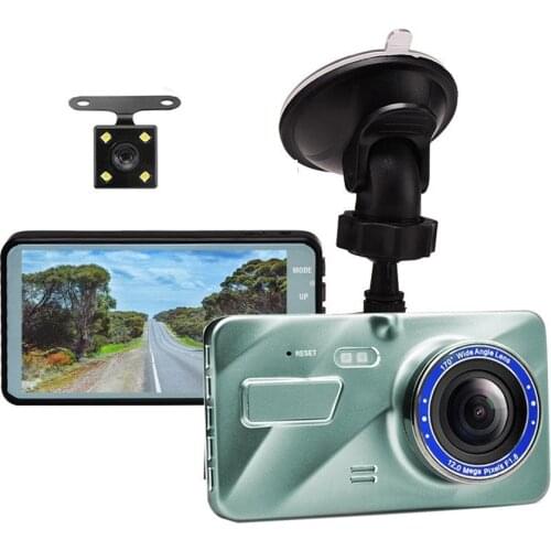 Car Full HD 1080P Dash Cam 4k Car Camera Recorder Driving for Front and Rear Wide Angle Night Vision Function Parking Monitor