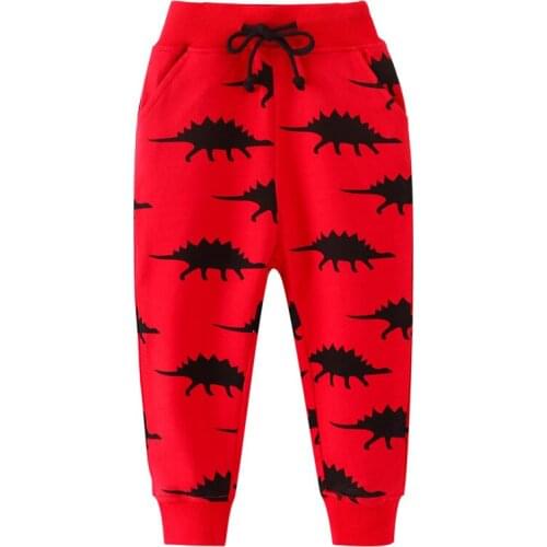 Funnygame New 2021 Cartoon Childrens Long Pants Cotton Cute Boys Girls Sweatpants for Autumn Spring Kids Trousers Pants