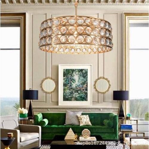 Designer chandelier atmosphere living room round crystal lamp model room Jane restaurant hotel art chandelier