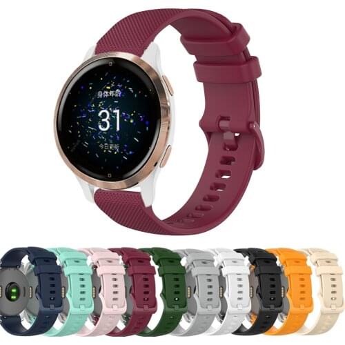 For Garmin Venu 2S Smart Watch Accessories Silicone watchband / Vivoactive 4S Bracelet / Vivomove 3S Wristband 18mm Color Band