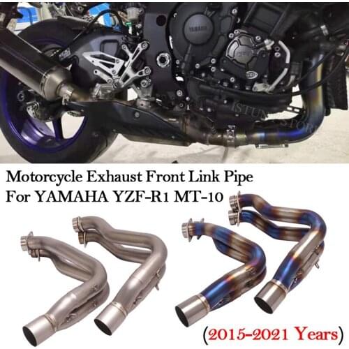 For YAMAHA MT-10 YZF-R1 MT10 R1 2015 - 2021 Motorcycle Exhaust Modified Titanium Alloy Motor Escape Front Connection Link Pipe