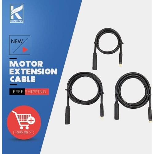 JULET Waterproof Cable 60/130/160cm Extension Cable Ebike Conversion Hub Motor Cable For Electric Bicycle Accessories