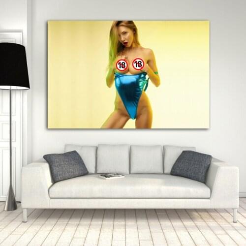 Beauty Wallpaper Print Blonde Girl sexy bikini Photo Adult Model Picture Posters Canvas Wall Art Paintings for Home Room Decor