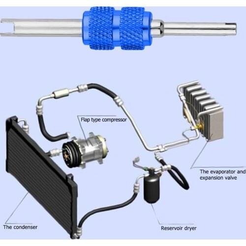 Aluminum Alloy Car Auto A/C Air Conditioning Valve Core Wrench Tire Remover Tool Wrench Car Air Conditioning Repair Tools