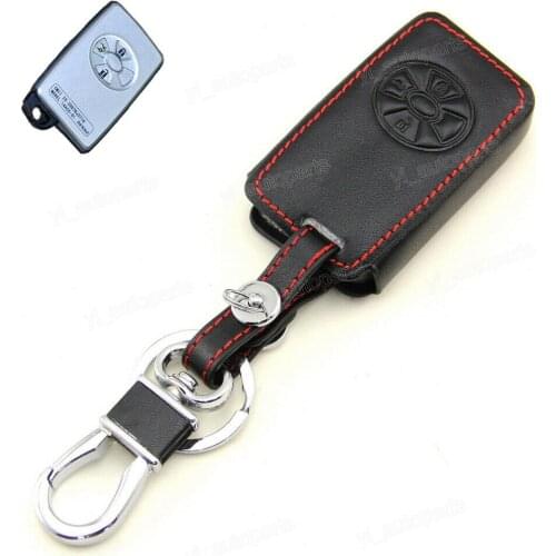 Leather Case Cover Holder Fit For Toyota Reiz Corolla RAV4 Avalon Remote Smart Key 3 Buttons