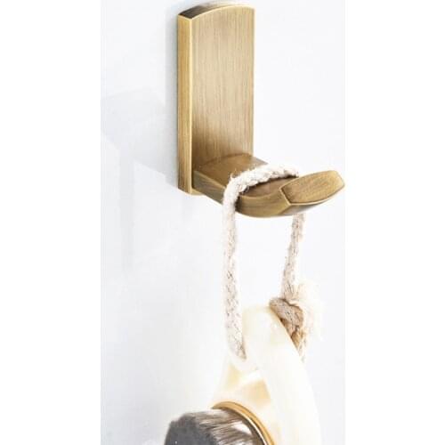 Antique Wall Hooks Bronze Robe Gold Black Bathroom Robe Hook White Nickel Chrome Bathroom Clothes Towel Key Coat Holder Brass