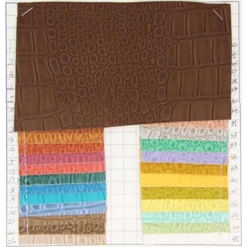Low-cost supply Factory PU crocodile pattern crocodile grain leather fabric wholesale