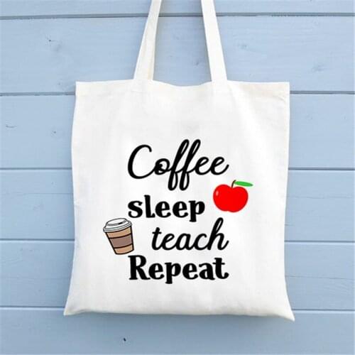 New Fashion Coffee Definition Womens Tote Bag Original Cute Canvas Shopping Bag Girl School Students Shoulder Bags