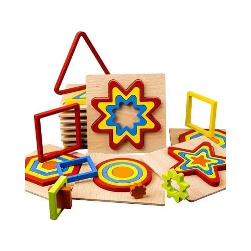 New 2020 Kid Early educational toys baby hand grasp 3d wooden puzzles Geometrical learning education For Kids children wood toy