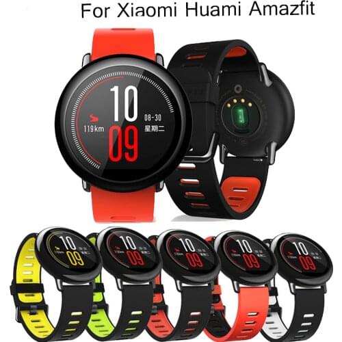 22mm Sports Silicone Wrist Strap bands for Xiaomi Huami Amazfit Bip BIT PACE Lite Youth Smart Watch Replacement Band Smartwatch