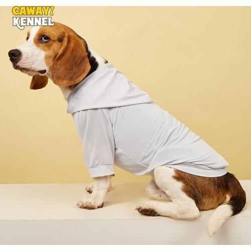 Cawayi Kennel Summer Pet Sun Protection Clothing for Dogs Solid Sweatshirt Hoodies Pet Supplies Dog Cloth Anti-mosquito Clothing