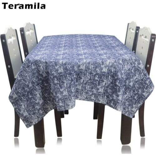Teramila Thick Rectangular Square Table Cloth Round Dining Tea Table Cover Linen Tablecloth For Wedding Mantel Table Decoration