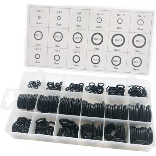 279PCS O-Ring Rubber Gasket Seal Classification Black O-Ring Seal Set Nitrile Gasket Car Gasket