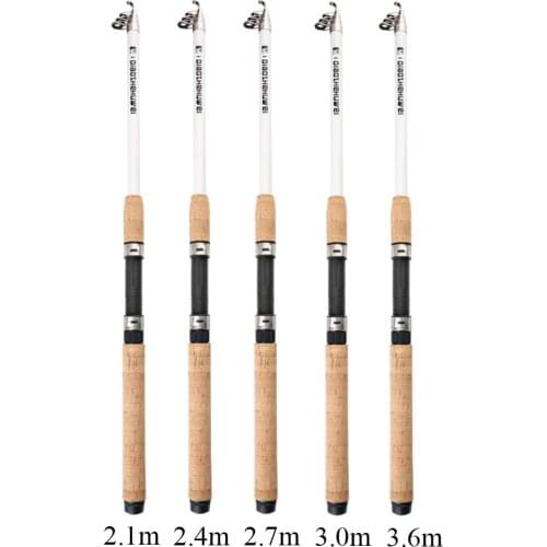 Retractable Portable Super Hard Fishing Rod 2.1m/2.4m/2.7m/3.0m/3.6m Fish Rod Outdoor Telescopic Sea Fishing Pole