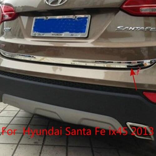 High quality stainless steel Rear Trunk Lid Cover Trim For Hyundai ix45 2013 Car Styling Car-covers
