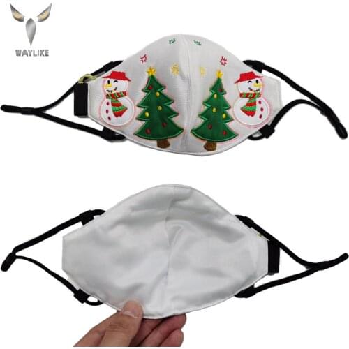 WAYLIKE Christmas Glowing Masks Christmas Masks Led Glowing Christmas Masks 2021 LED Light Up Mask DIY Dress Up Mask Festival