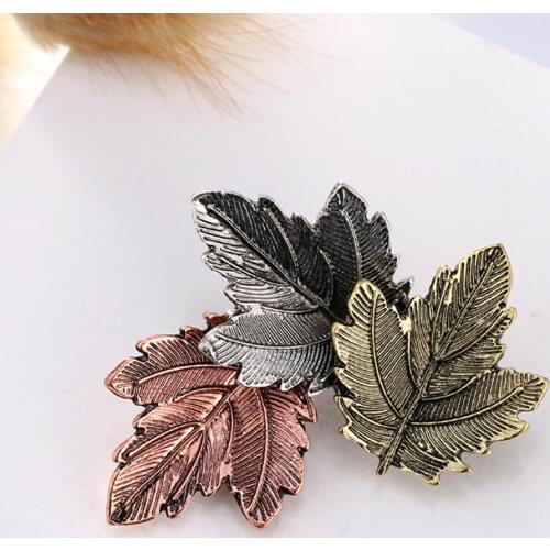 Broche Mujer Vintage Pin Maple Leaf Brooch Brooches Pins Exquisite Collar For Women Dance Party Accessories