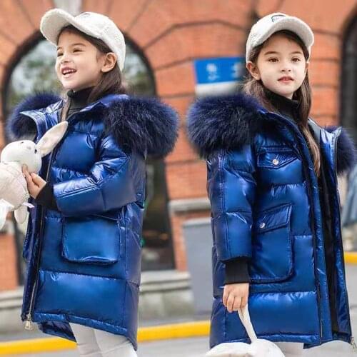 Girls Winter Jacket White Duck Down Children Clothing Winter Jacket For Boy Down Coat Bright Color Thickening Outwear TZ559